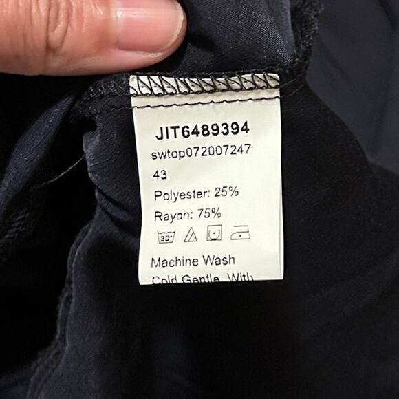 Shein Curves Navy Blue Peplum Cover Jacket, Size 4XL - Picture 8 of 9